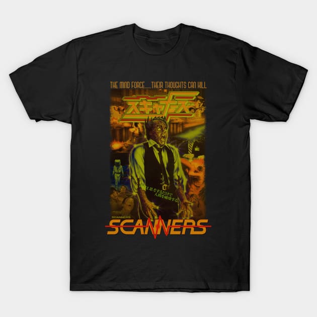 Scanners, Classic Horror, (Version 2) T-Shirt by The Dark Vestiary